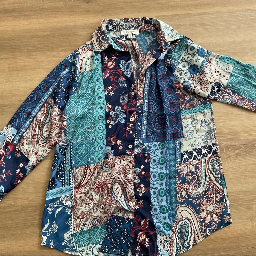 Men's Multicolor Patchwork Shirt
